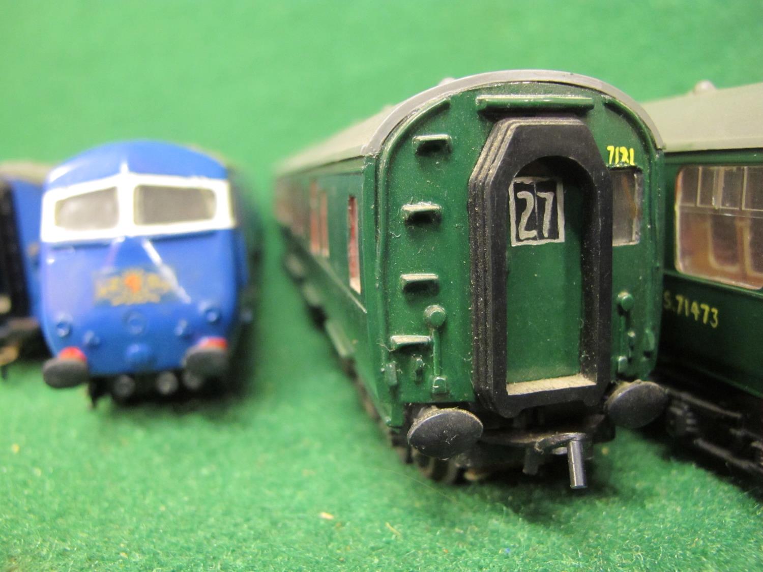 Two built, painted and motorised trains in OO scale using Rosebud Kitmaster kits and electric motors - Image 5 of 5