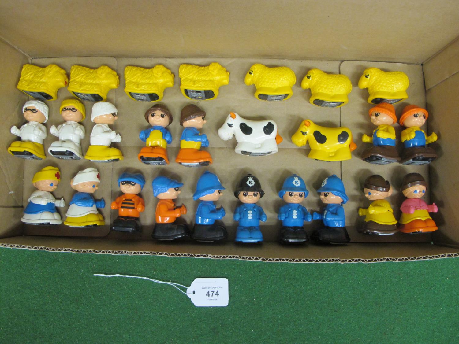 Twenty six 1978 Matchbox metal and plastic human and animal Shufflees figures in various colour - Image 2 of 3