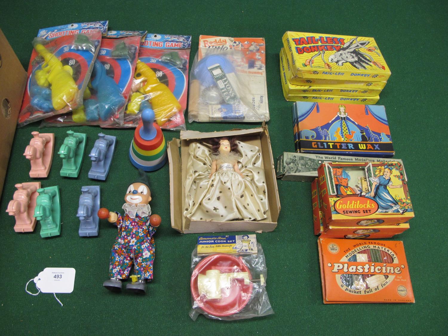 Two boxes of loose and boxed mostly plastic toys Made in England and Hong Kong to include: rocking - Image 2 of 3