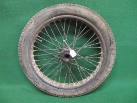 Vintage 20" wheel possibly from a motorcycle sidecar (af condition) Please note descriptions are not