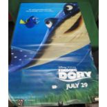 Movie banner for Disney-Pixar's Finding Dory - 60" x approx 94" together with an unopened movie