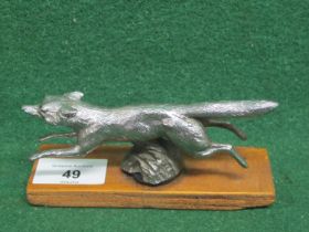 Running fox mascot stamped Made In England on base - 5" long Please note descriptions are not