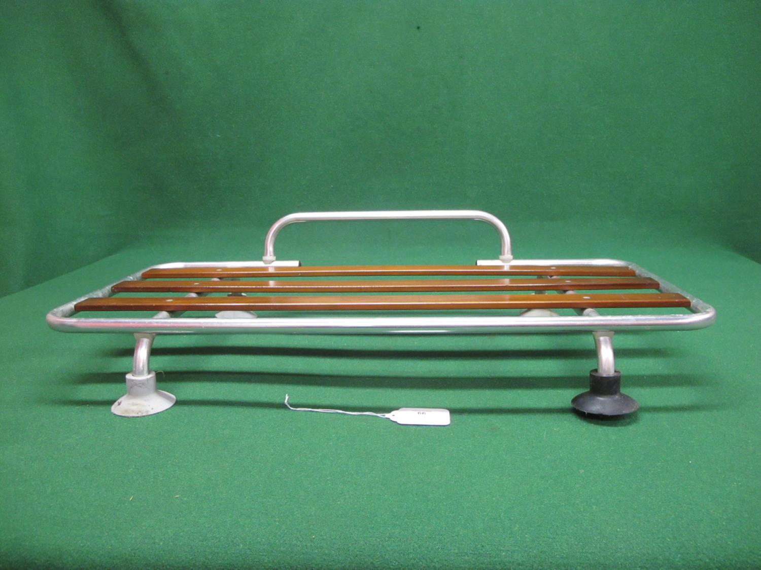 Aluminium and wood boot rack for MGS, Triumphs etc - 33.5" x 16.25" Please note descriptions are not - Image 3 of 3