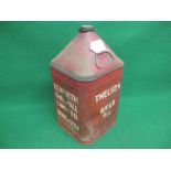 Thelson Gear Oil pyramid can with cap, handle and Kenneth Thelwall Limited Doncaster on two