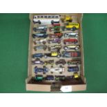 Box of loose Vintage and Veteran car models from Rio, Corgi and Matchbox together with a diecast