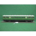 Gauge 1 all metal Southern Railway all 3rd eight compartment bogie coach in green - 22.25" buffer to