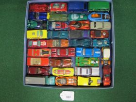 Tray of approx thirty four 1970's-2000's Mattel Hot Wheels vehicles Please note descriptions are not