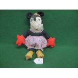 Large unnamed Mini Mouse soft toy - 23" tall x 18" fingertip to fingertip Please note descriptions