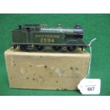 1938/1940 HD clockwork DL7 N2 0-6-2T No. 2594 in Southern olive green (working), unboxed Please note