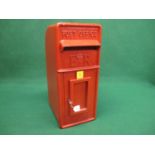 Reproduction iron and steel full size ER post box with key, for wall or post mounting - 10" x 24"