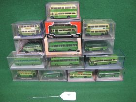 Fourteen Southdown liveried buses and coaches (thirteen Corgi Original Omnibus and one Oxford