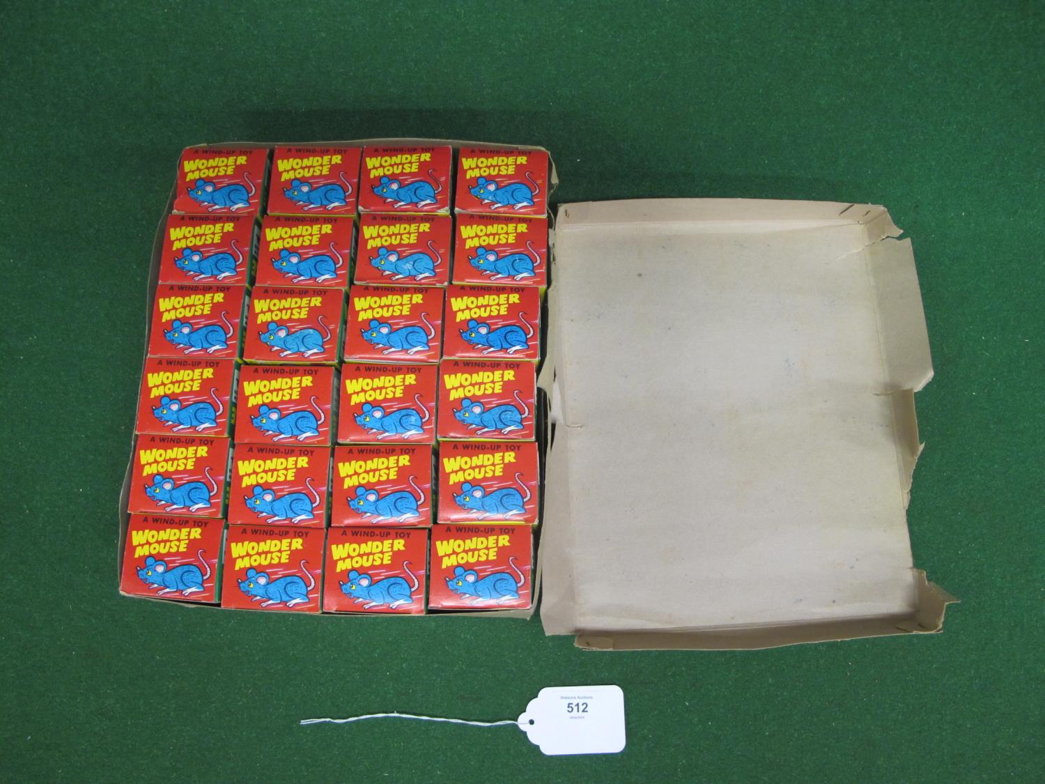 Twenty four boxed tinplate/plastic wind up Yone (Japan) toy Wonder Mice, in original plain trade box