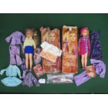 Two Palitoy Sheena dolls with the Like Magic Growing Hair. Includes 1970's fashion, curlers,