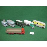 Box of fifteen Dinky diecast commercial vehicles to include: 979 Newmarket Racehorse Transport