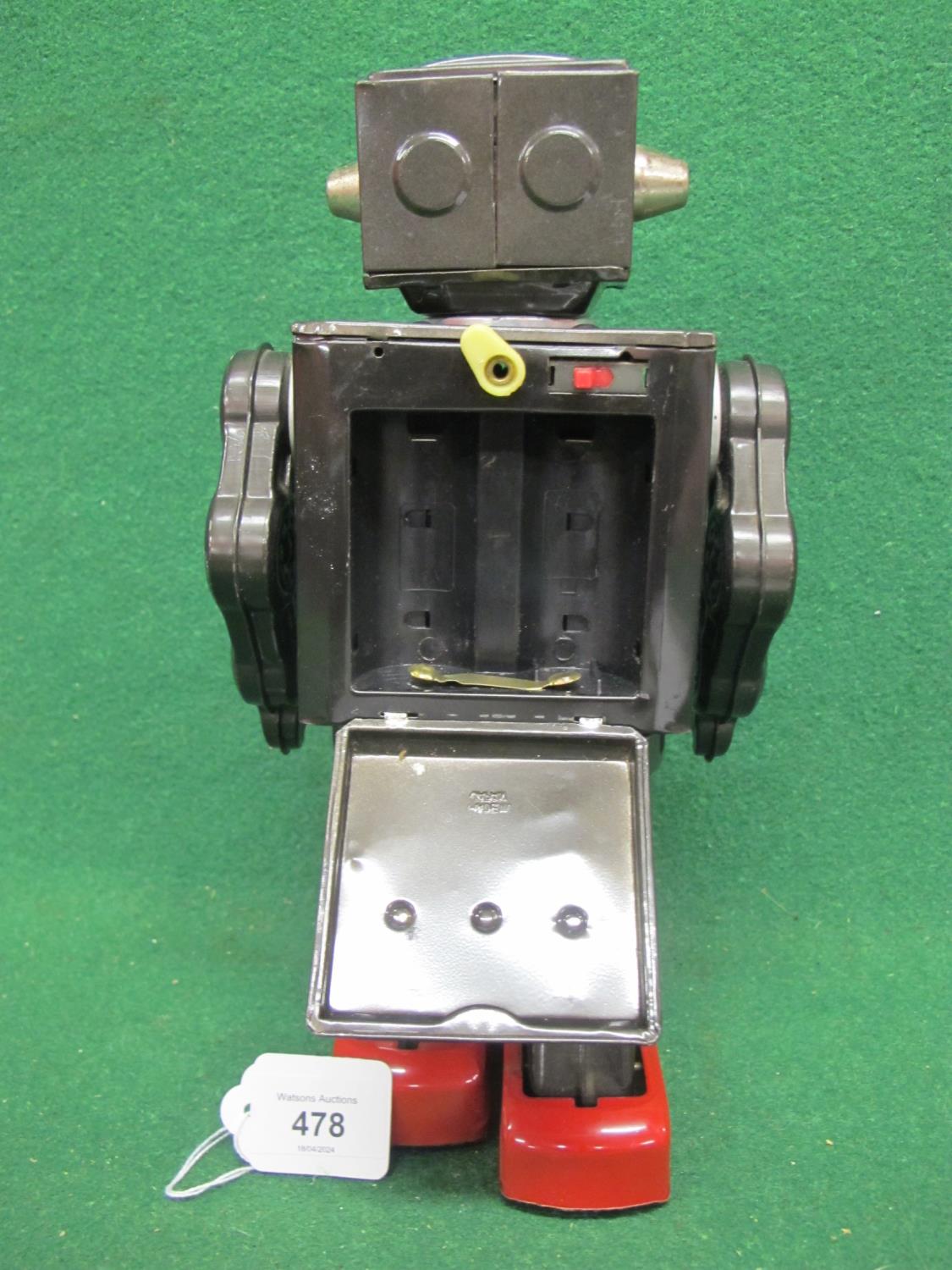 Circa 1960's Rotate-o-Matic Super Astronaut tinplate battery powered robot Made In Japan by SH - 11" - Image 3 of 3