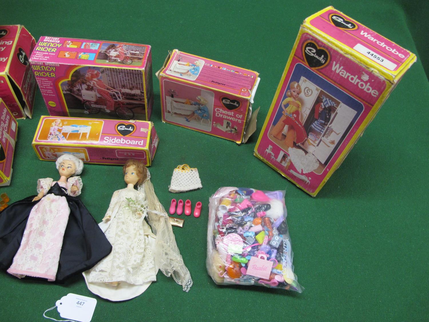 Two dolls wearing bridal outfit and evening dress, one marked Hong Kong together with a Sindy - Image 3 of 3