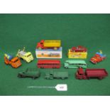 Tray of ten boxed and loose Dinky and Corgi commercials (in good condition) to include: 29h red