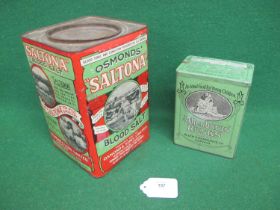 Colourful tin with illustrations for Saltona - Blood Salts For All Types Of Farm Animals - 7.25" x