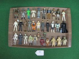 Thirty three 1970's/1980's Star Wars figures to include: five Ewok's (including Paploo), Greedo,