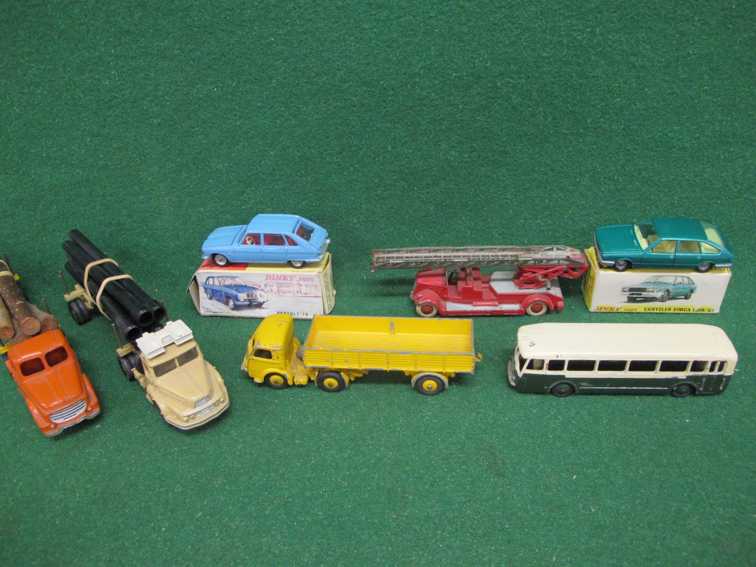 Seven French Dinky diecast vehicles to comprise: 32D Delahaye Fire Escape, 39B Unic, 36A Log - Image 3 of 3
