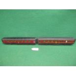 Two Exley O gauge metal and wood bogie coaches to comprise: LMS Corridor Brake 3rd No. 6000 (glazing