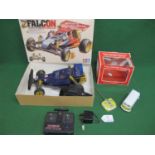 Two radio controlled vehicles with their boxes to comprise: Tamiya 1:10 scale off road racer The