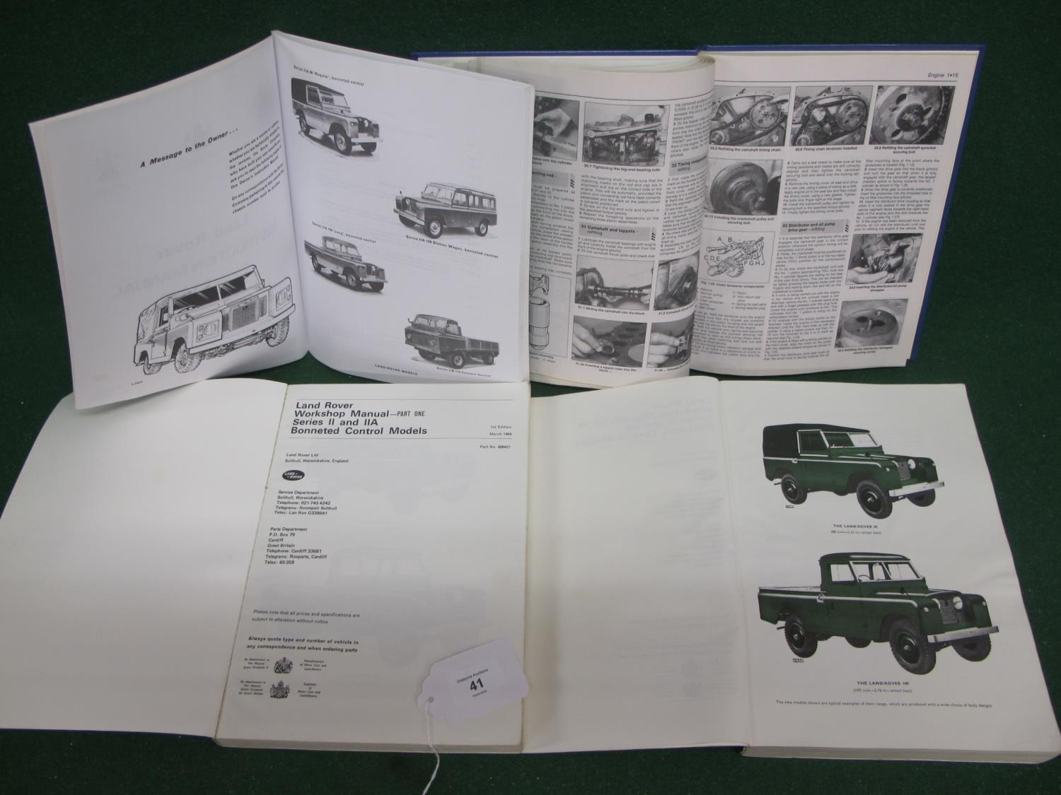 1st Edition (March 1969) Land Rover Series II and IIA Repair & Operation Manuals Parts I & II, and - Image 2 of 2