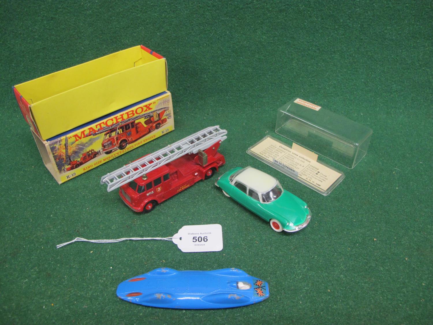 Boxed 1960's Matchbox King-size K15 Merryweather Fire Engine for Kent Fire Brigade, a display - Image 3 of 3