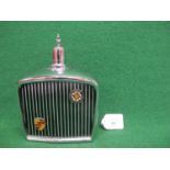 Chrome and plastic radiator themed drinks flask with Leaping Jaguar topped stopper, Made In