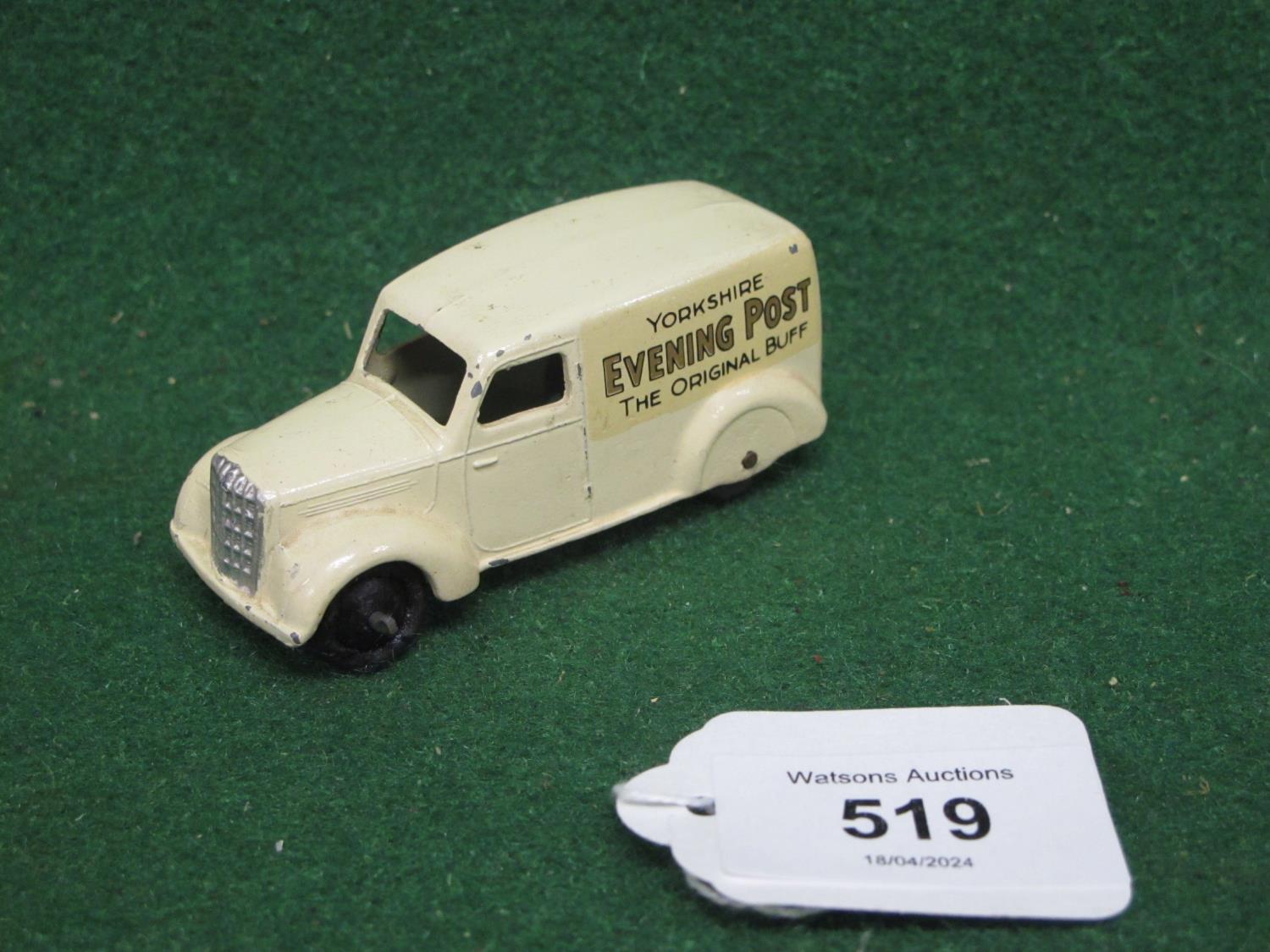 Post-war Dinky 280E Delivery Van in cream with Yorkshire Evening Post-The Original Buff transfer wi
