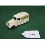 Post-war Dinky 280E Delivery Van in cream with Yorkshire Evening Post-The Original Buff transfer wi