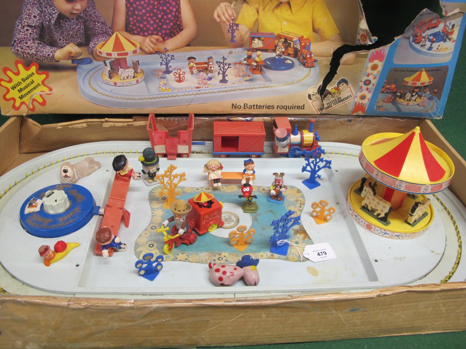 Corgi plastic Magic Roundabout Playground boxed set 853 (contents and box are playworn but would - Image 2 of 3