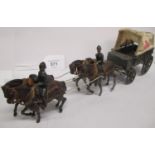 Britains four horse drawn ambulance wagon with canvas cover - 11" long Please note descriptions