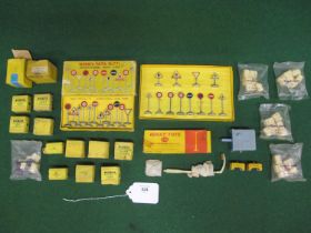 Quantity of boxed/bagged Dinky accessories to include: two 771 Road Sign Sets (one lid missing), 755