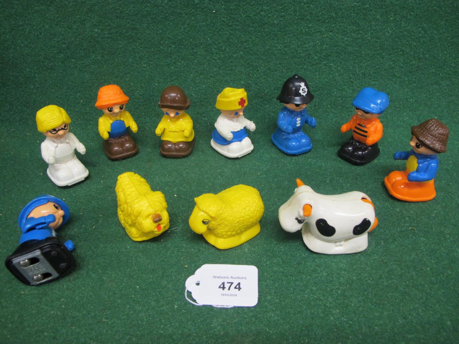 Twenty six 1978 Matchbox metal and plastic human and animal Shufflees figures in various colour - Image 3 of 3