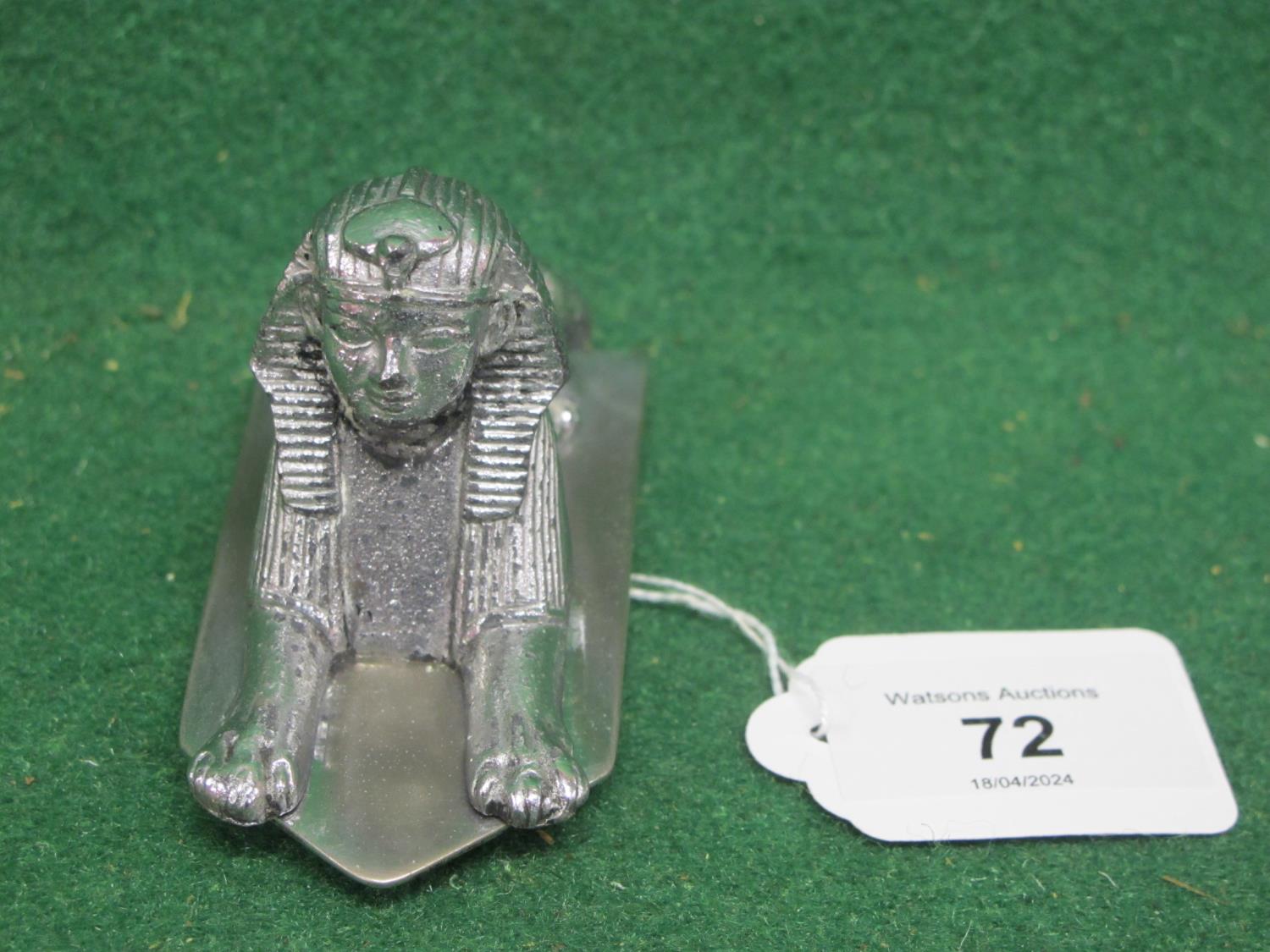 Chromed Sphinx bonnet mascot from an Armstrong Siddeley - 4" long Please note descriptions are not - Image 2 of 3