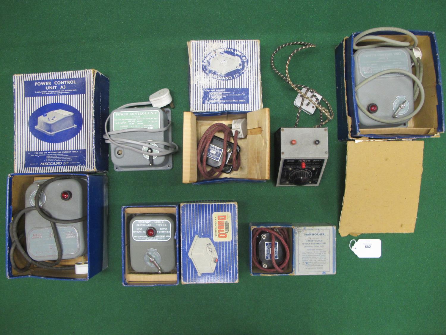 Six boxed or loose Hornby Dublo transformers, C3, A2 and A3 controllers together with a Hammant & - Image 2 of 4