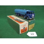 1948-1952 boxed Dinky 504 Foden eight wheel tanker with 1st Type Cab in two tone blue with blue