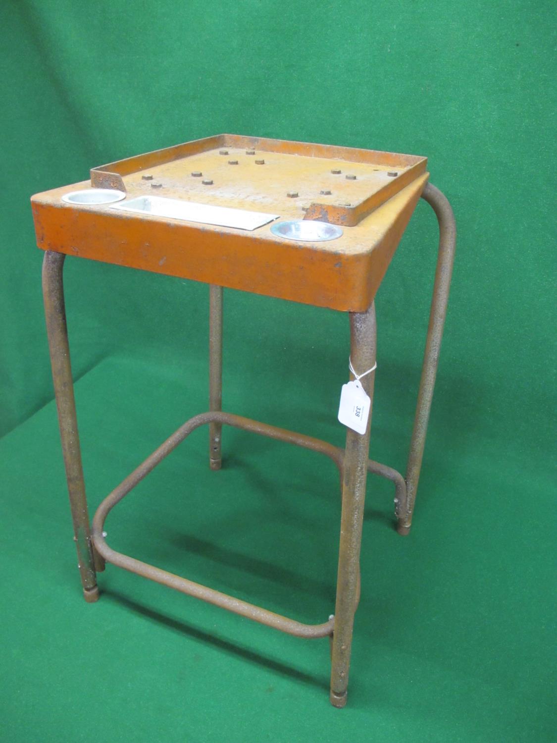 Rare 1950's/1960's steel and aluminium amusement arcade One Arm Bandit slot machine stand - 35.5" - Bild 3 aus 3