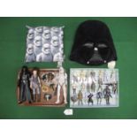 Quantity of 2000's plastic Star Wars figures made by Hasbro and The Walt Disney Company to