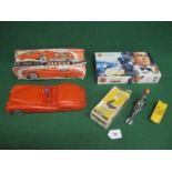 Tudor Rose friction drive plastic model of a Jaguar XK140 with partial box, Sammy The Seal with