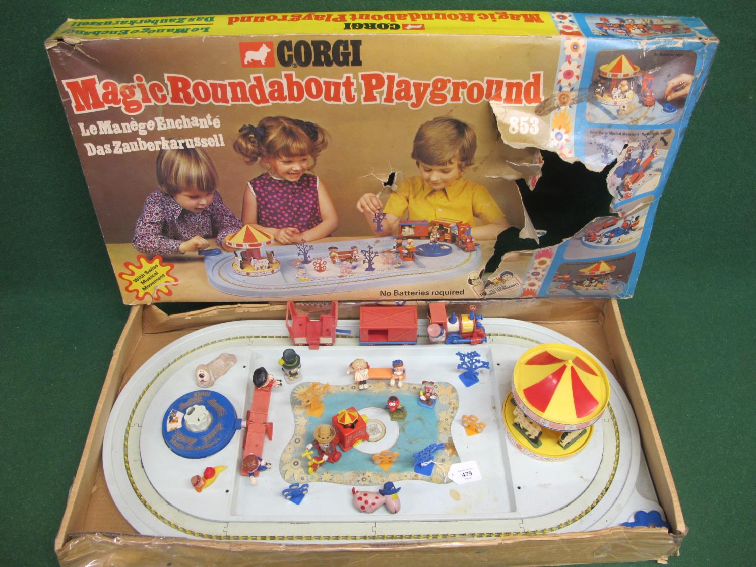 Corgi plastic Magic Roundabout Playground boxed set 853 (contents and box are playworn but would