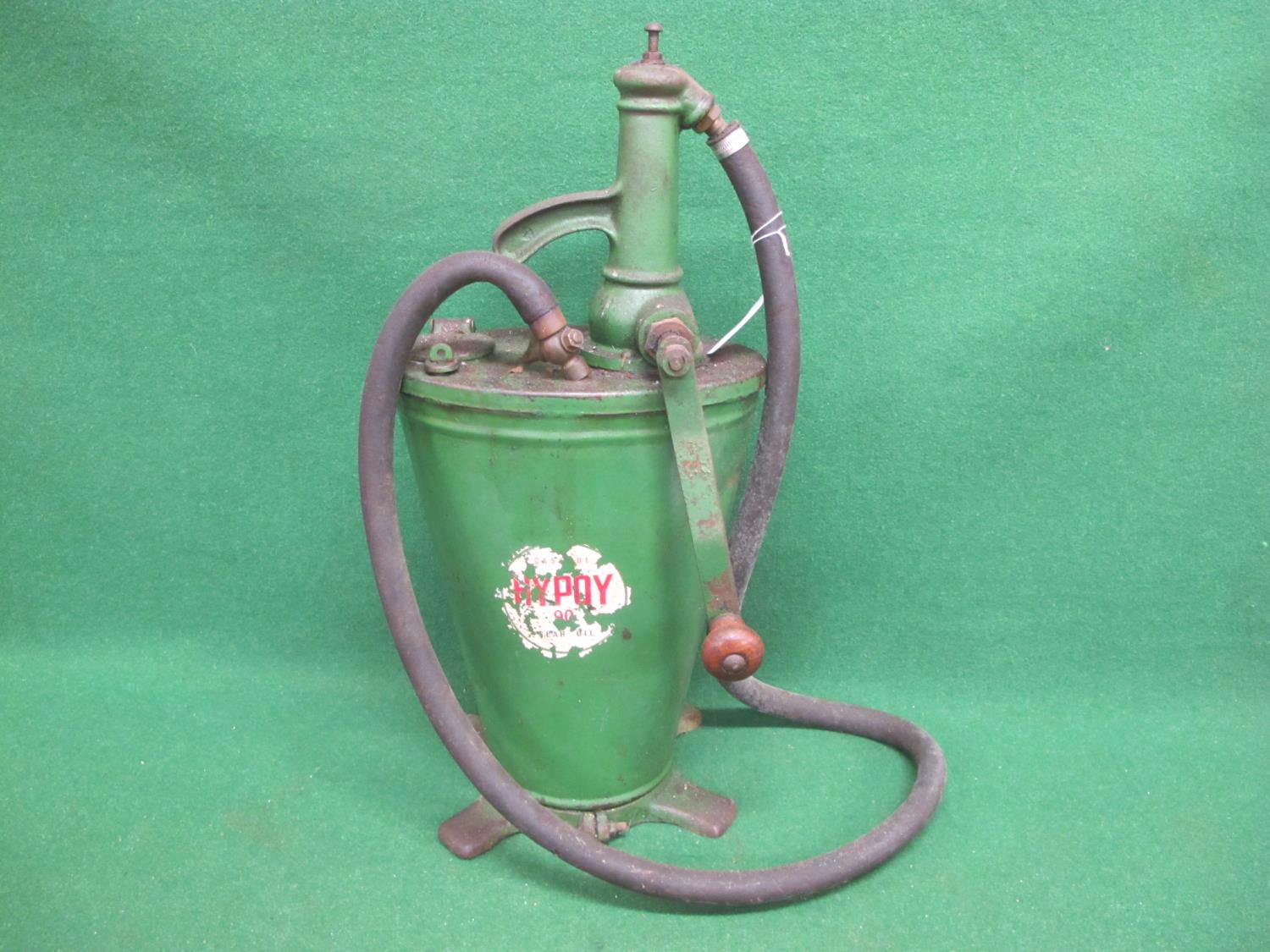 Portable garage gear oil pump with hose and tap, having Castrol Hypoy 90 Gear Oil logos - 26" - Image 3 of 3