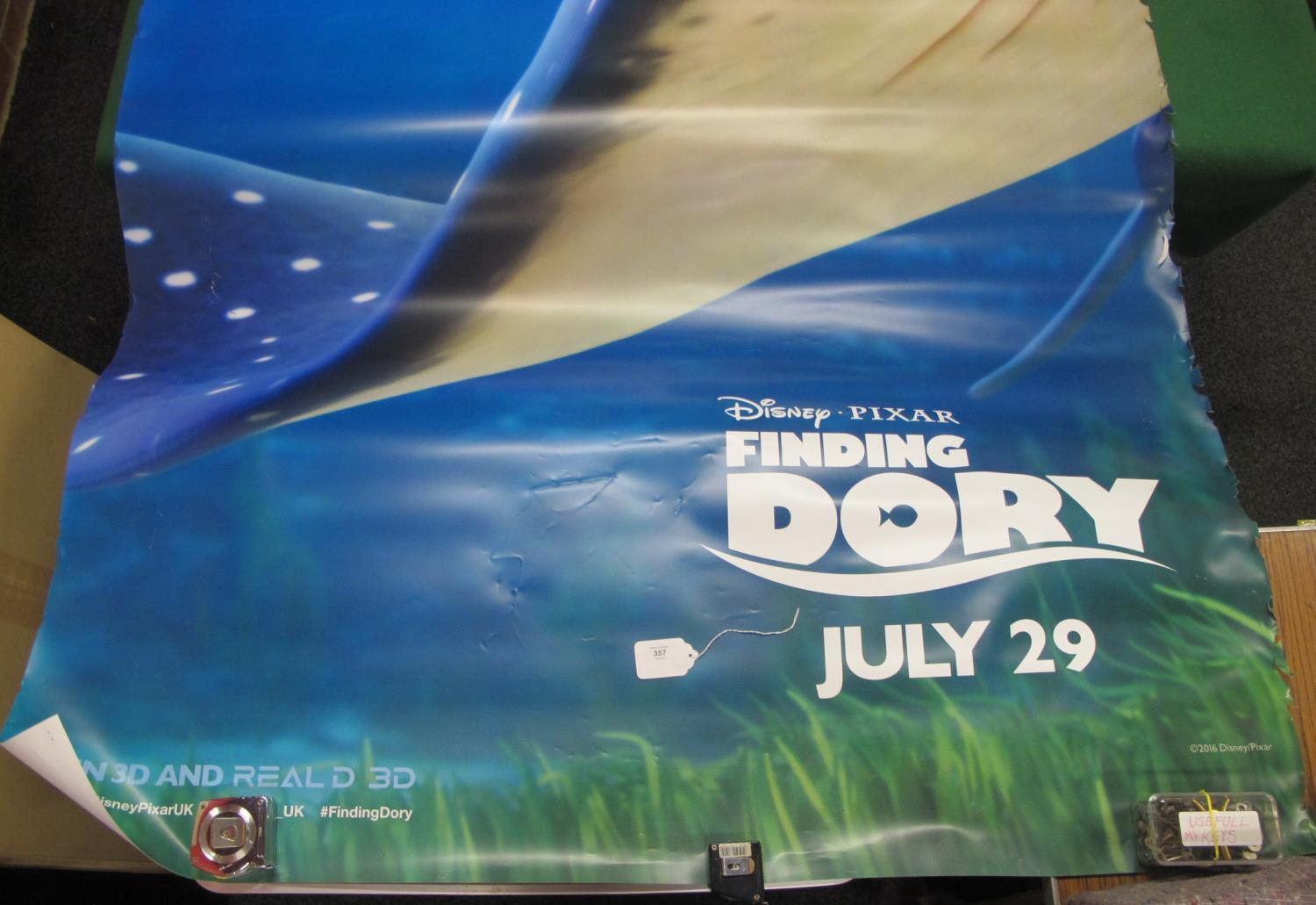 Movie banner for Disney-Pixar's Finding Dory - 60" x approx 94" together with an unopened movie - Image 2 of 6