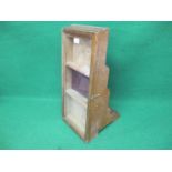 Wood and glass shop counter top cigar display and dispensing case - 10" x 10" x 21.5" tall with