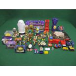 Quantity of Cadbury and Wallace & Gromit plastic promotional toys to include: vehicles and