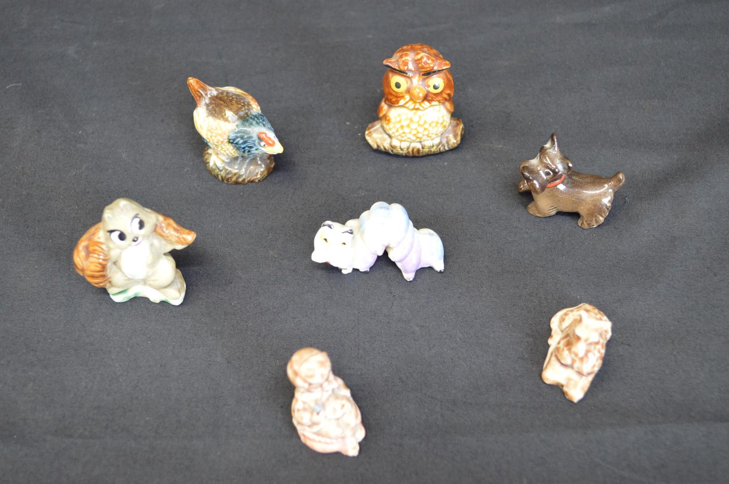 Group of six Wade Whimsies to include: Archimedes, Madam Mim & Merlin as a Caterpillar etc - Image 2 of 2