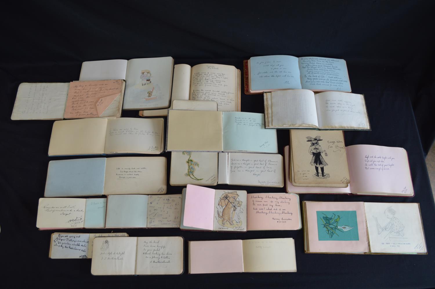 Group of twenty autograph albums having personal entries dating from the early 1900's to 1950's - Image 2 of 2