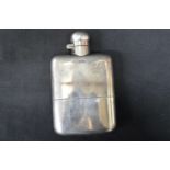 Silver hip flask having monogram engraving and hallmarked for Sheffield (5.5ozt) Please note