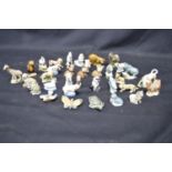 Group of thirty five various Wade Whimsie figures of animals to include Shire horse, panda and